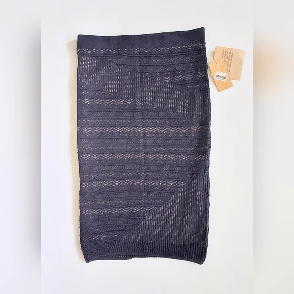 Rachel Roy Women's Stretch Pencil Skirt - Ribbed Trim, Space Dye Texture